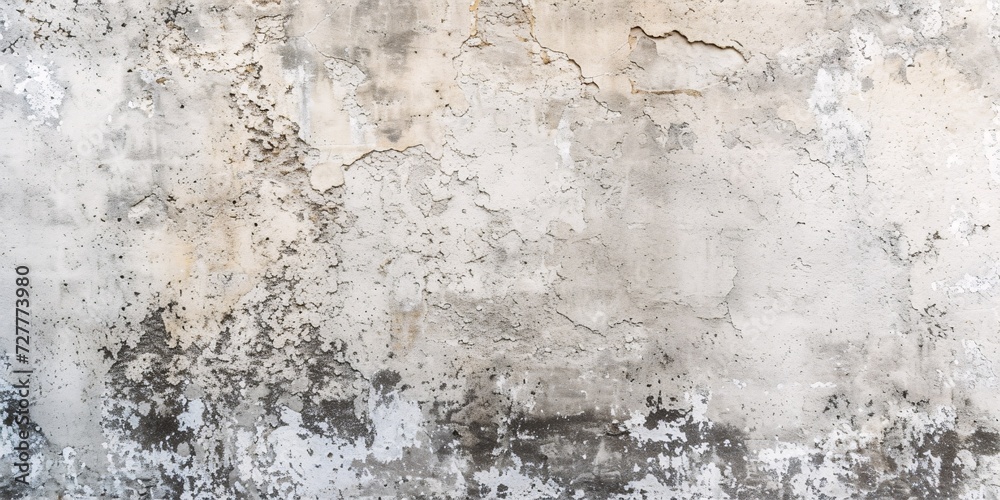 Obraz premium Aged cement wall texture with smooth polished surface, vintage cracks and natural grunge details, perfect for design work and backgrounds.