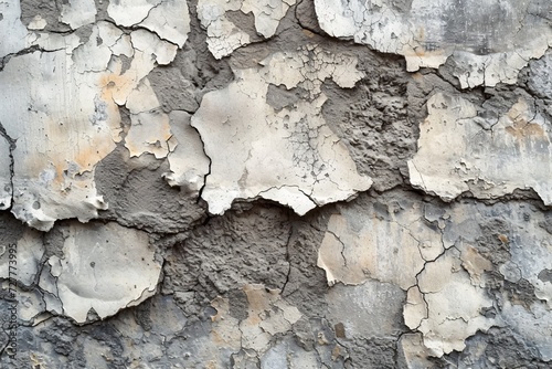 Aged cement wall with a smooth, polished surface and a vintage, rustic design.