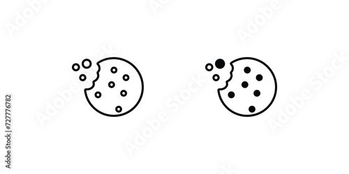  cookies icon with white background vector stock illustration