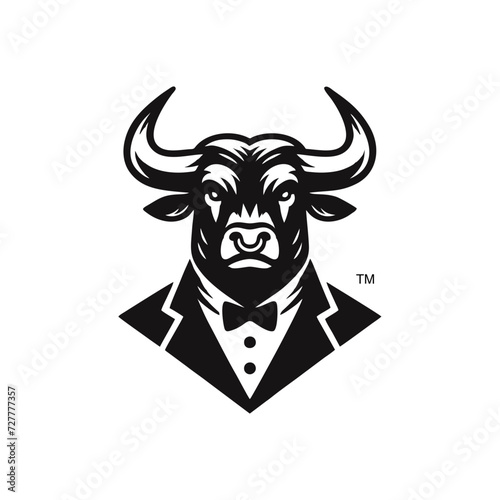 The bull head logo symbol icon