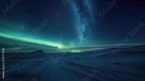 Northern Lights over the Northern Desert © cherezoff