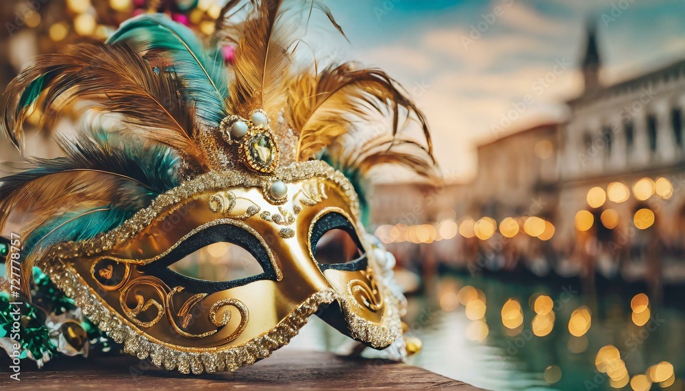 Venetian Splendor: Carnival Masks and Glittering Gold for an Enchanting Masquerade