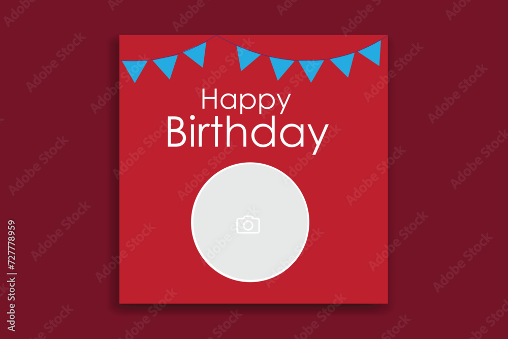 birthday social media post ,birthday banner design' birthday template