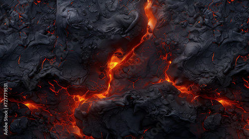 Lava texture background with rock and magma