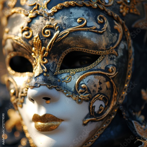 The lively atmosphere with a uniquely designed carnival mask.
