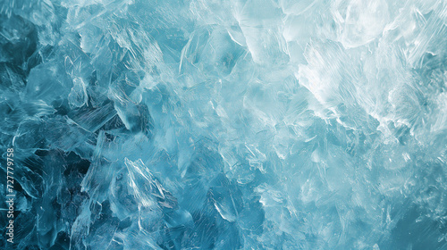 Ice cold texture background. Cracked and scattered ice pieces.