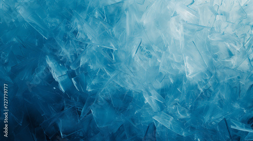 Ice cold texture background. Cracked and scattered ice pieces.