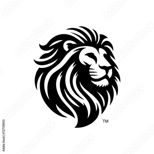 The lion head icon symbol logo side view