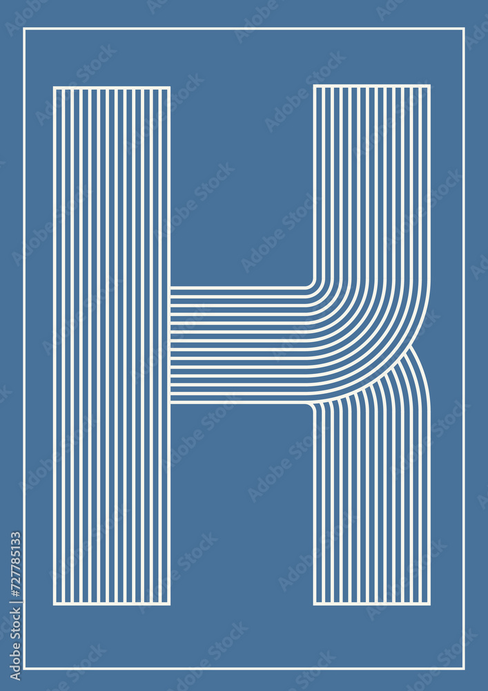 Line letters. Alphabet. Letter Poster. Line letters. Alphabet. Letter Poster.