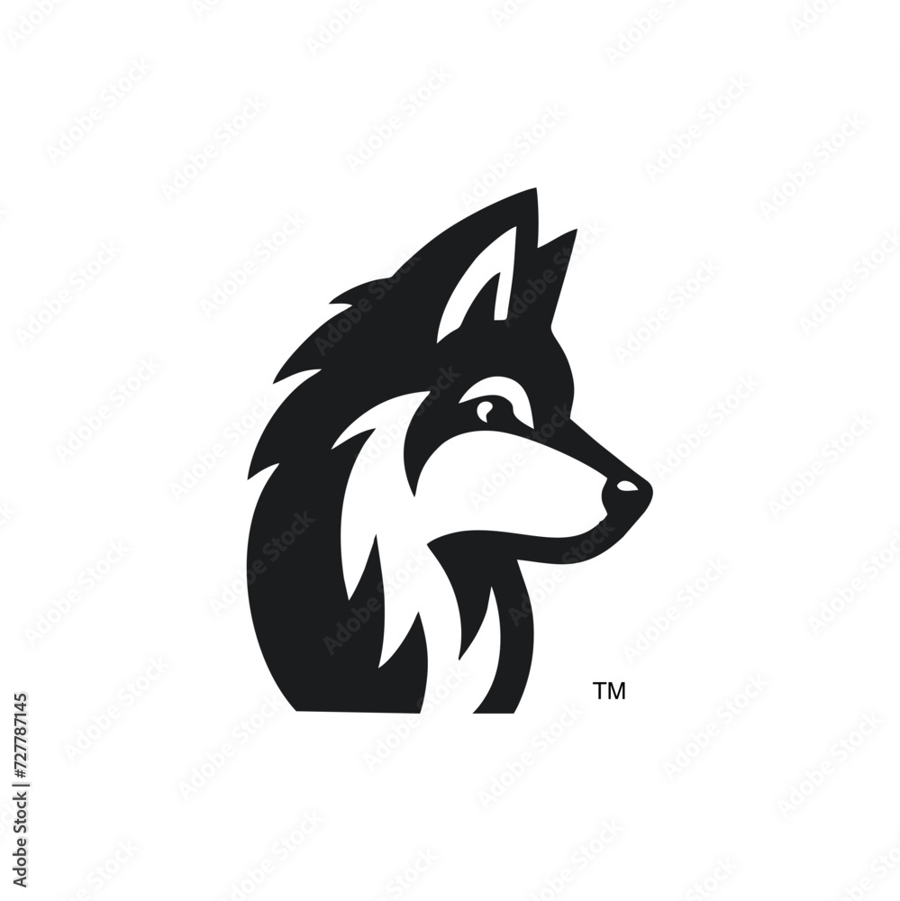 Wllf Dog Head Logo Symbiol Icon Wllf Dog Head Logo Symbiol Icon