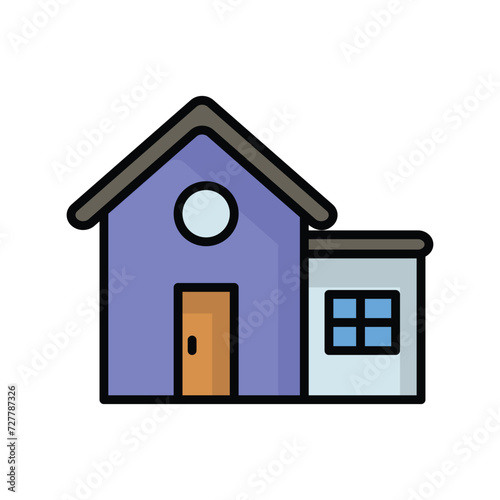home icon with white background vector stock illustration