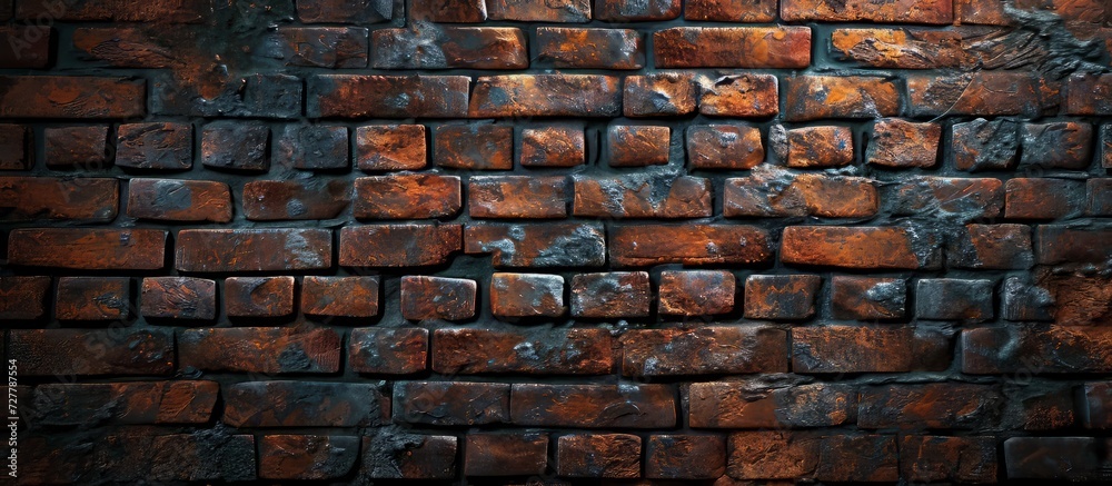Abstract Brick Wall Texture Background: A Striking Visualization of Abstractness in the Intricate Brick Wall Texture Background.