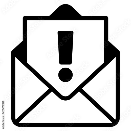 mail with exclamation mark