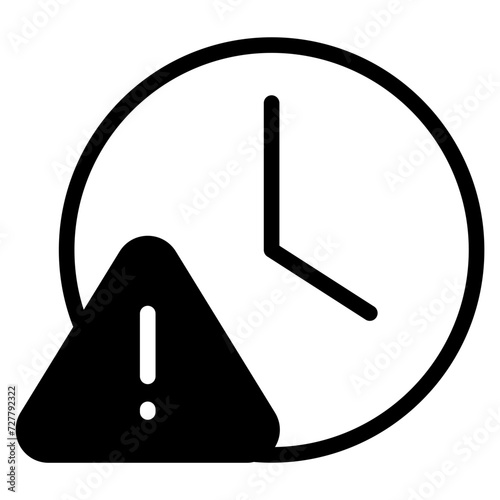clock with exclamation icon