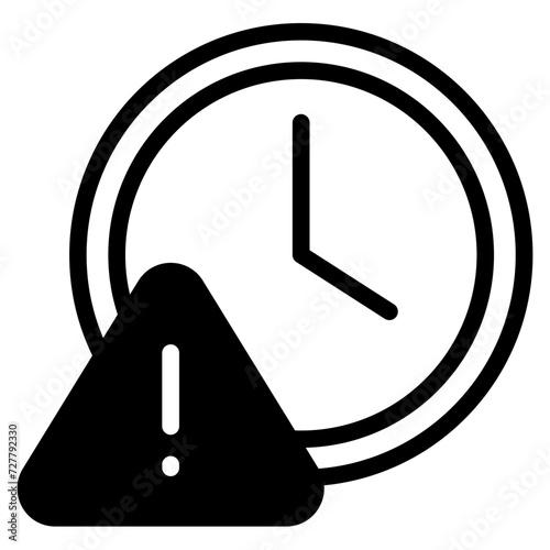 clock with exclamation icon