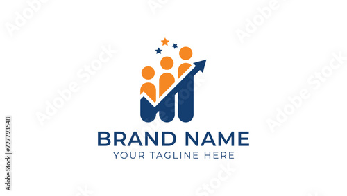Creative Financial business growth logo design