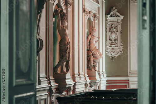 statues in the registry office on Furshtatskaya street in St. Petersburg