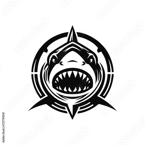 Shark Logo in Attack Mode Front Side