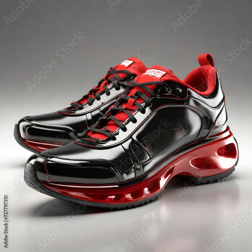 3D rendered glossy sports shoe