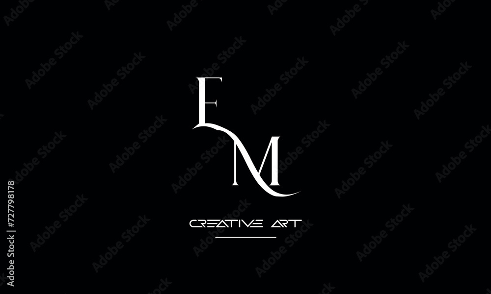 EM, ME, E, M abstract leters logo monogram EM, ME, E, M abstract leters logo monogram