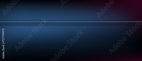 Empty dark background with color gradient. Wide background for product placement, advertising banner with highlighter space. Beautiful transition gradient of dark blue to magenta.
