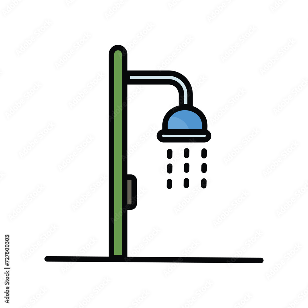 Fototapeta premium shower icon with white background vector stock illustration
