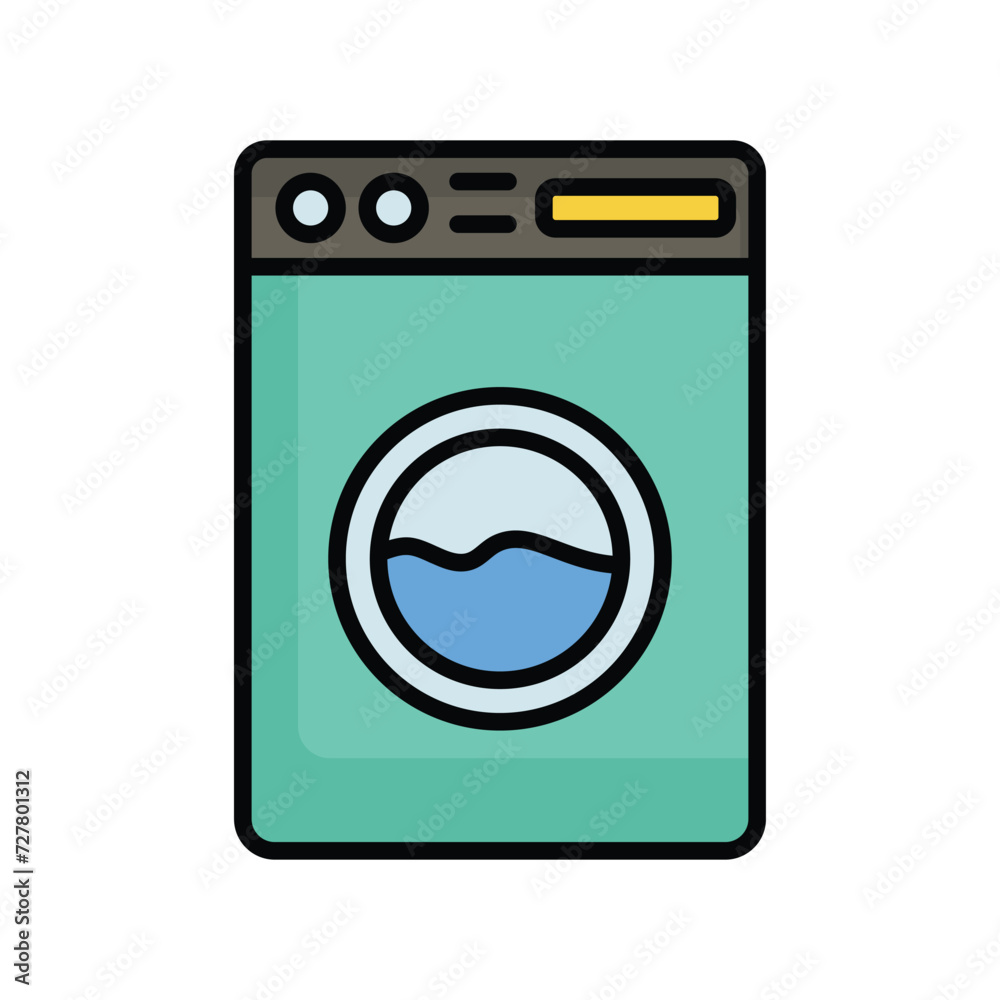 washer icon with white background vector stock illustration washer icon with white background vector stock illustration
