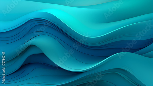 Colorful horizontal banner. Modern waves background.