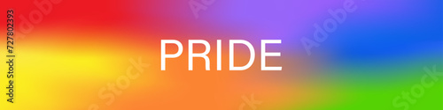 LGBT Pride Month. Pride Rainbow Background and Banner Template. Gay, Lesbian, Bisexual and Transgender Community. Vector Illustration. 