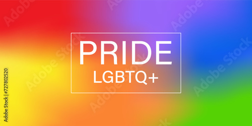 LGBT Pride Month. Pride Rainbow Background and Banner Template. Gay, Lesbian, Bisexual and Transgender Community. Vector Illustration. 