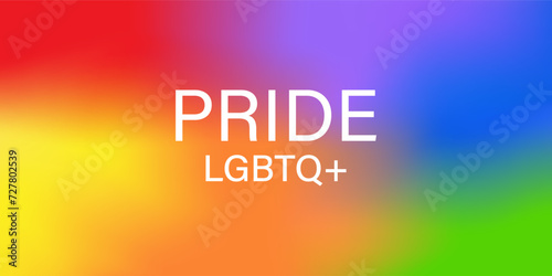 LGBT Pride Month. Pride Rainbow Background and Banner Template. Gay, Lesbian, Bisexual and Transgender Community. Vector Illustration. 