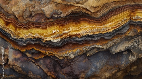 Cross-section of the Earth's crust with oil deposits