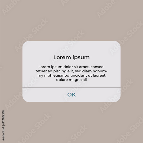 Iphone New message notification. concept on realistic iphone mockup. Smartphone Warning or Message Interface. Vector illustration. Android.