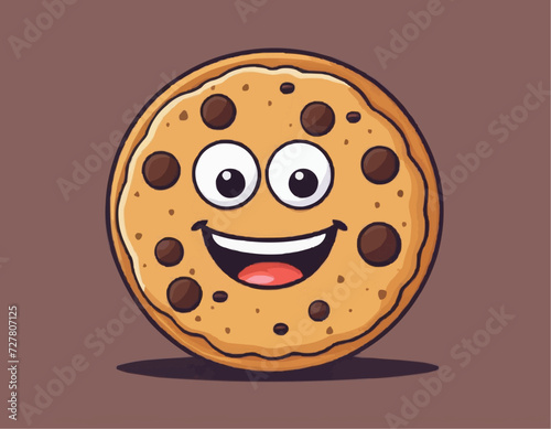 Cute chocolate cookie character