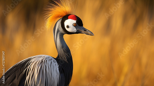  Black crowned crane Balearica pavonina Amboseli