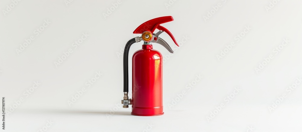 Explosive Mini Fire Extinguisher Tank on a Clean White Background: A Mini Fire Extinguisher Tank Ready to Tackle Flames Safely on a White Background