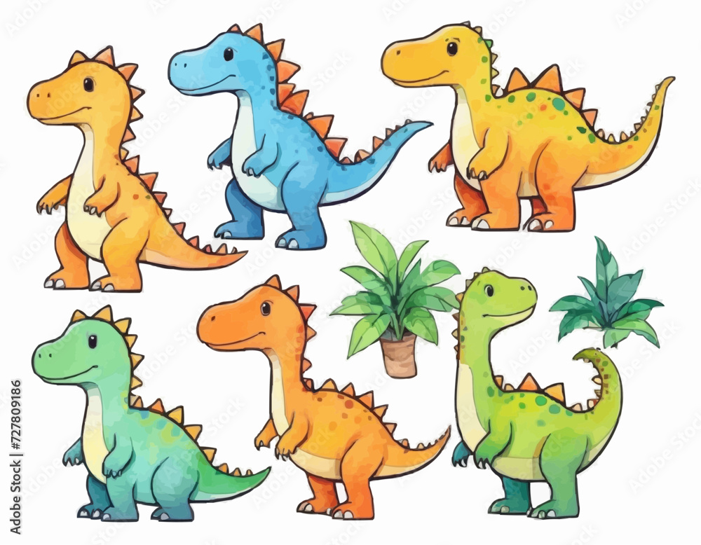 Cartoon Cute dinosaurs cartoon