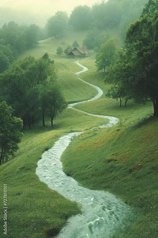 Lush Green Patchwork of Farmland Lush Green Patchwork of Farmland