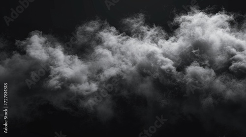 A black and white photo capturing a cloud of smoke. Perfect for adding a dramatic effect to any design project