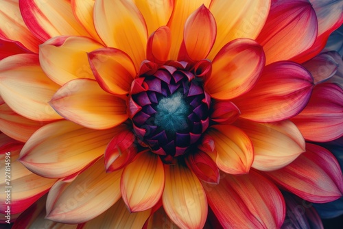 A close-up view of a flower with vibrant orange petals. Perfect for adding a pop of color to any project
