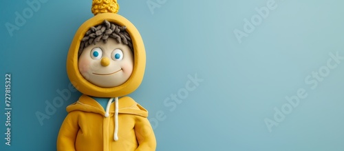 Colorful Plasticine Character: Playful Boy in a Hoodie, Plasticine Character: Playful Boy in a Hoodie, Plasticine Character: Playful Boy in a Hoodie