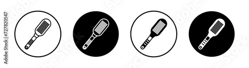 Microplane grater flat line icon set. Microplane grater Thin line illustration vector
