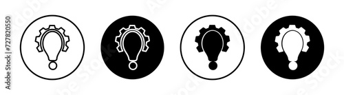 Methodology flat line icon set. Methodology Thin line illustration vector
