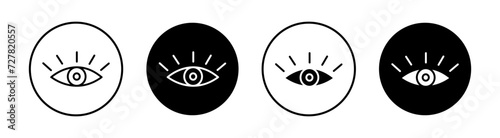 Visible flat line icon set. Visible Thin line illustration vector