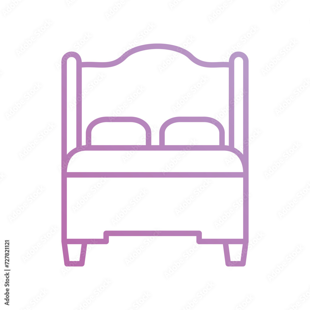 bed icon with white background vector stock illustration bed icon with white background vector stock illustration