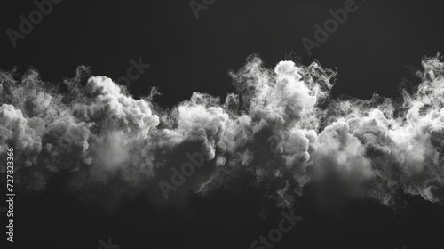 Black and white photo of smoke billowing out of a chimney. Suitable for various applications