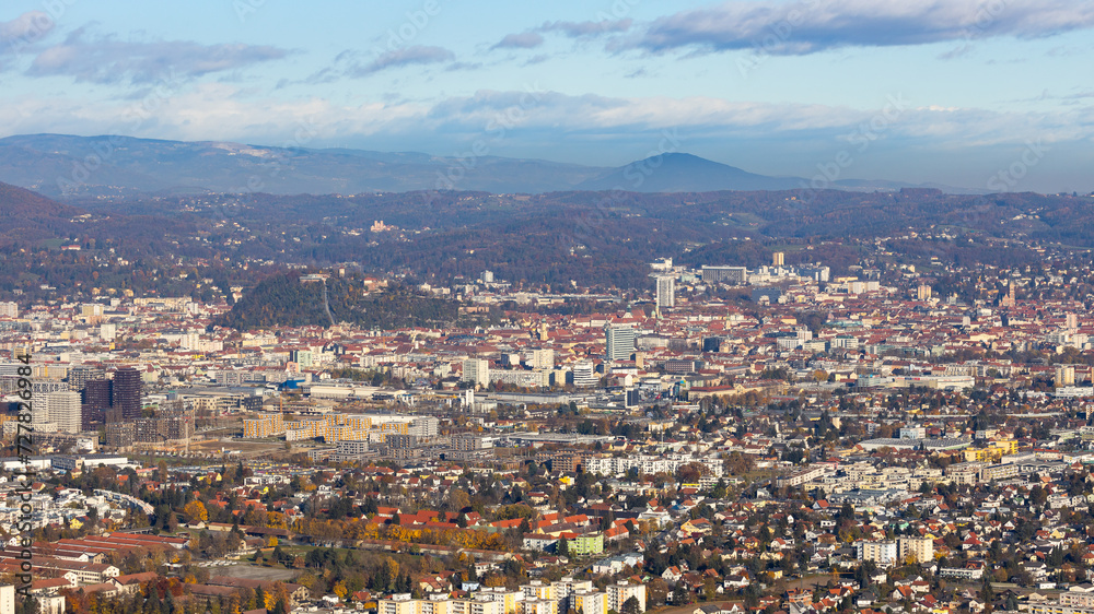 Graz city view, Steiermark, Austria
