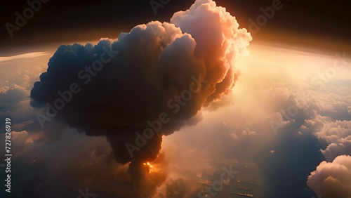 A nuclear explosion is an explosion that occurs as a result of the rapid release of energy from a high-speed nuclear reaction. photo