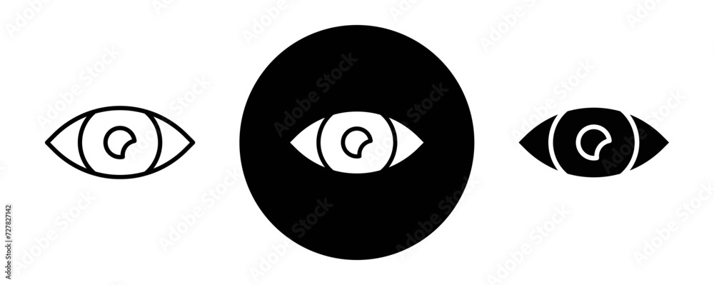 Visible outline icon collection or set. Visible Thin vector line art Visible outline icon collection or set. Visible Thin vector line art