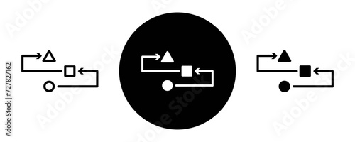 Methodology outline icon collection or set. Methodology Thin vector line art